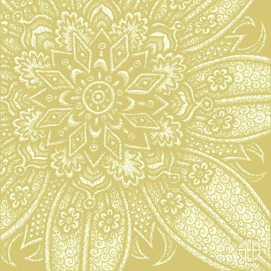 Alien Bloom 27 Golden Wheat Drawing by Amy E Fraser