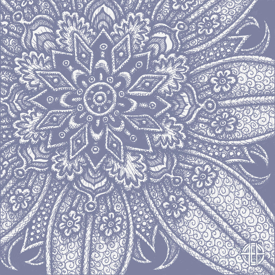 Alien Bloom 27 Modest Mauve Drawing by Amy E Fraser