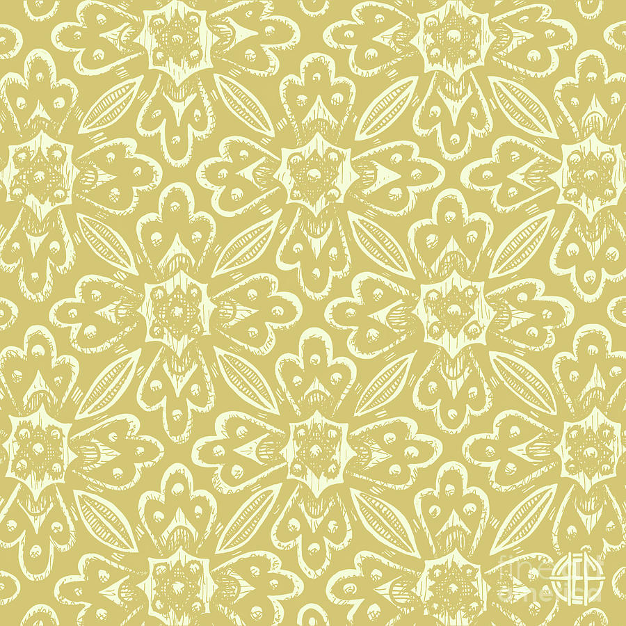 Alien Bloom 29 Golden Wheat Drawing by Amy E Fraser