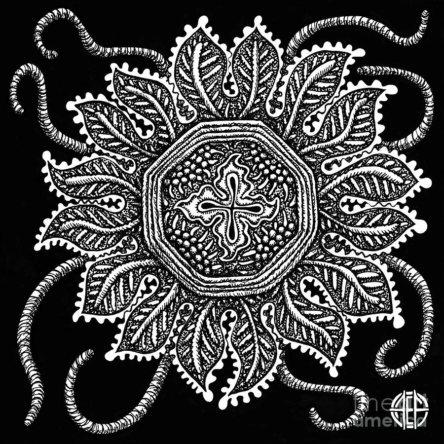 Alien Bloom 30 Black and White Drawing by Amy E Fraser