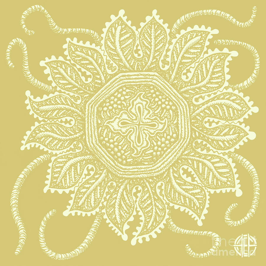 Alien Bloom 30 Golden Wheat Drawing by Amy E Fraser
