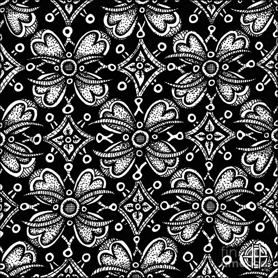 Alien Bloom 9 Black and White Drawing by Amy E Fraser