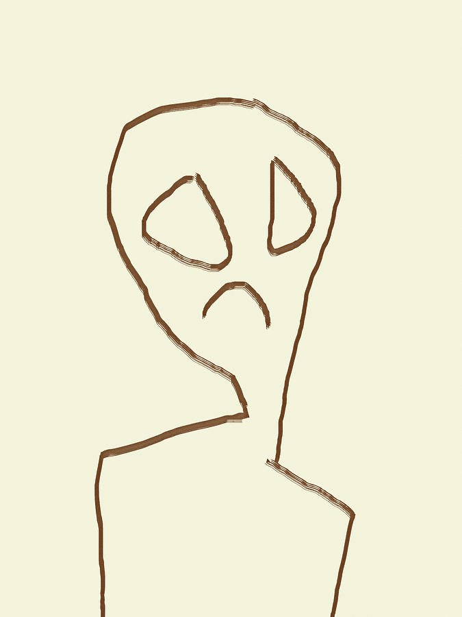Alien Face Line Art 02 by Prakash Ghai Alien Face Line Art 02 by Prakash Ghai
