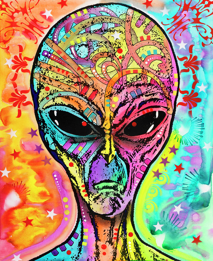 Alien Mixed Media - Alien - Far Out by Dean Russo- Exclusive