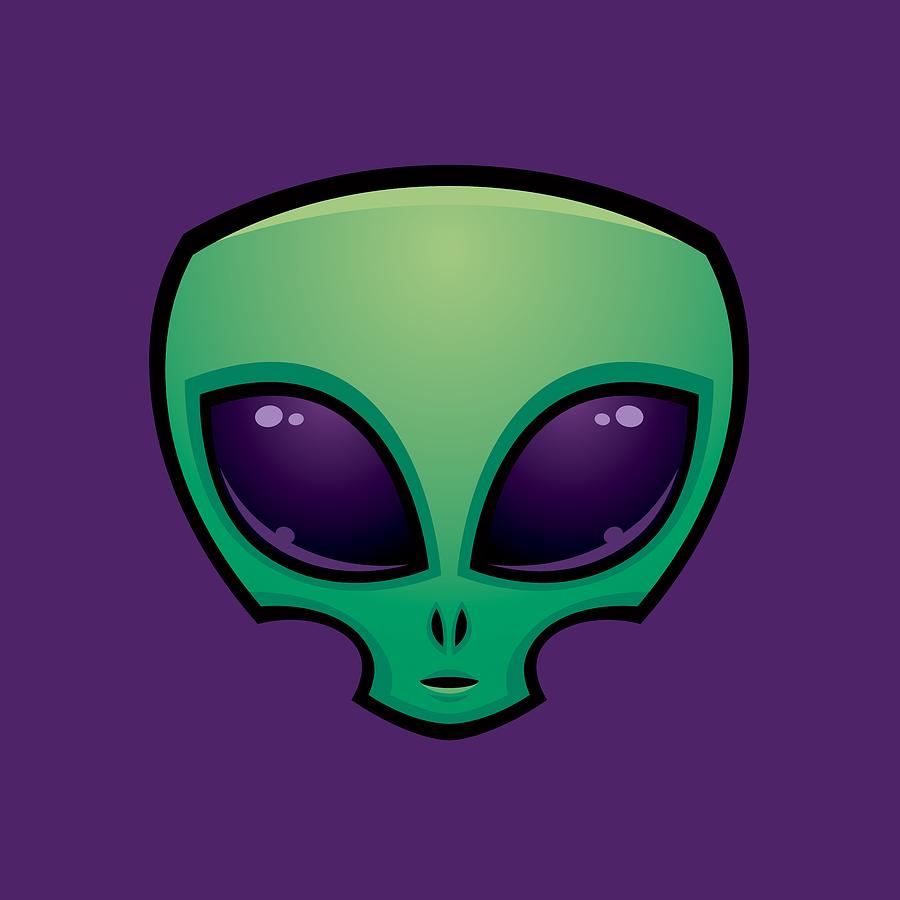 Alien Head Icon Digital Art