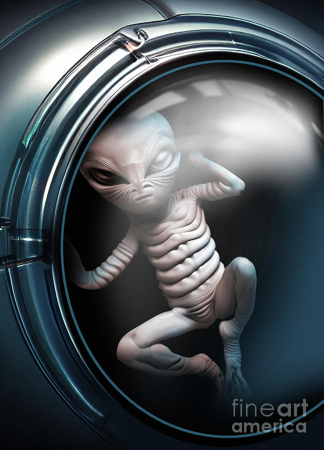 Alien In A Container Photograph by Victor Habbick Visions/science Photo Library
