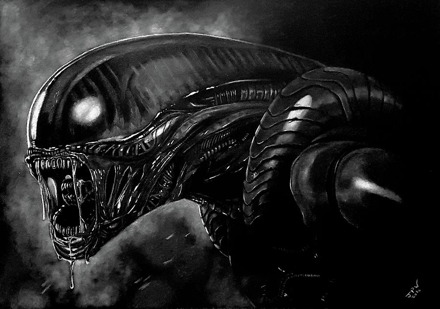 Alien Drawing by JPW Artist - Fine Art America
