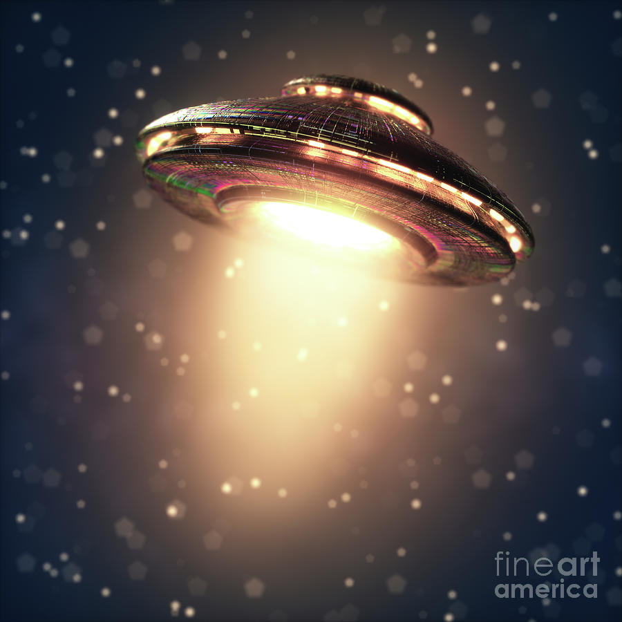 Alien Space Ship In Outer Space Photograph by Ktsdesign/science Photo Library