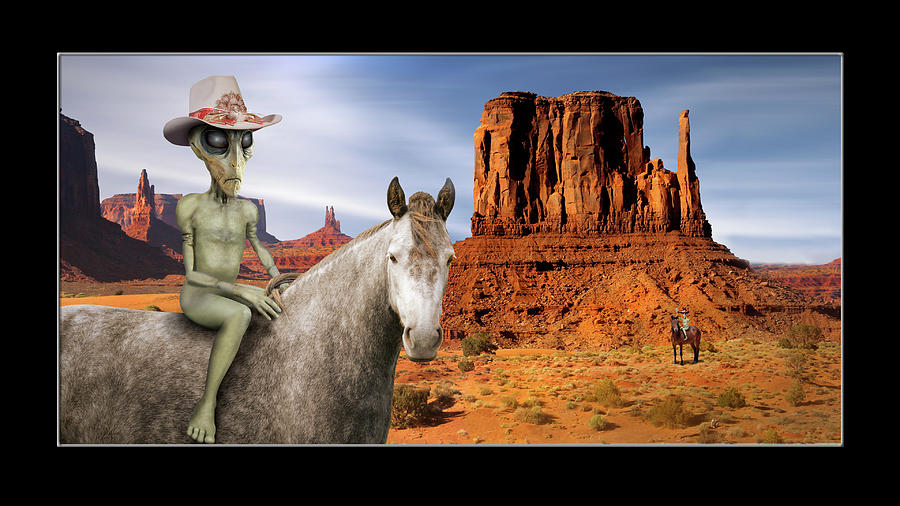Alien Vacation - Monument Valley H D Photograph by Mike McGlothlen