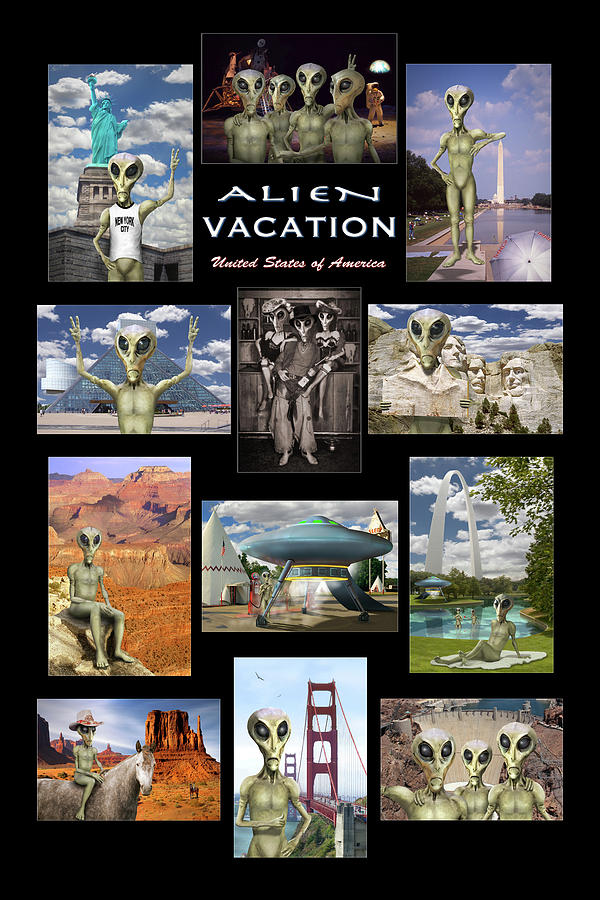 Alien Vacation - Poster Photograph by Mike McGlothlen