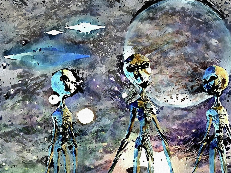 Fantasy Digital Art - Aliens by Bruce Rolff