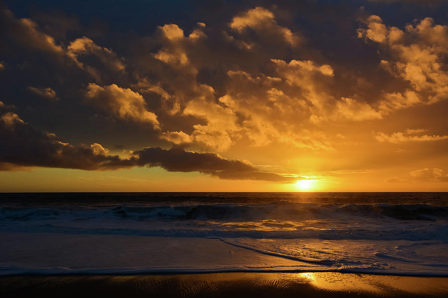 Aliso Beach Golden Sunset Photograph by Kyle Hanson