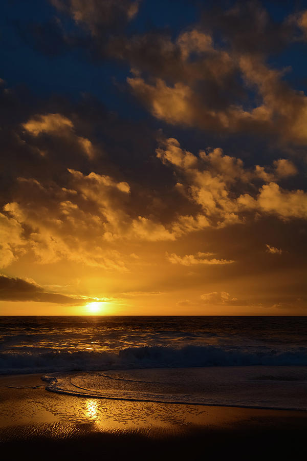 Aliso Beach Sunset Portrait Photograph by Kyle Hanson