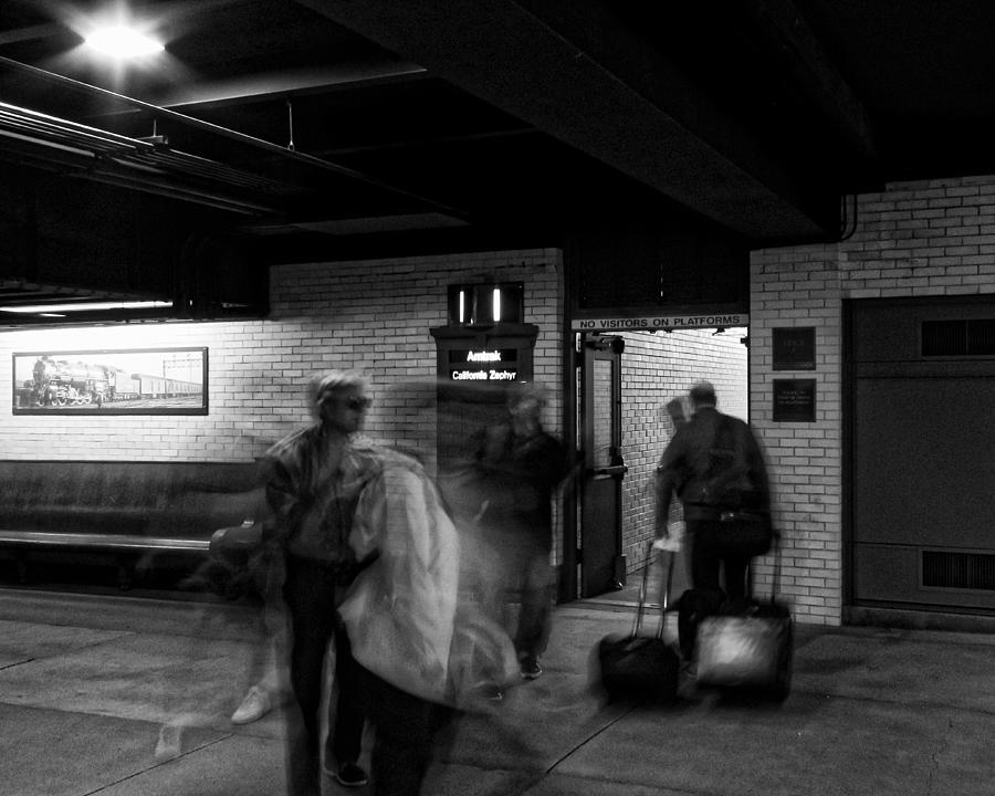 Travelers -- Railway Passengers in Union Station, Denver, Colorado Photograph by Darin Volpe