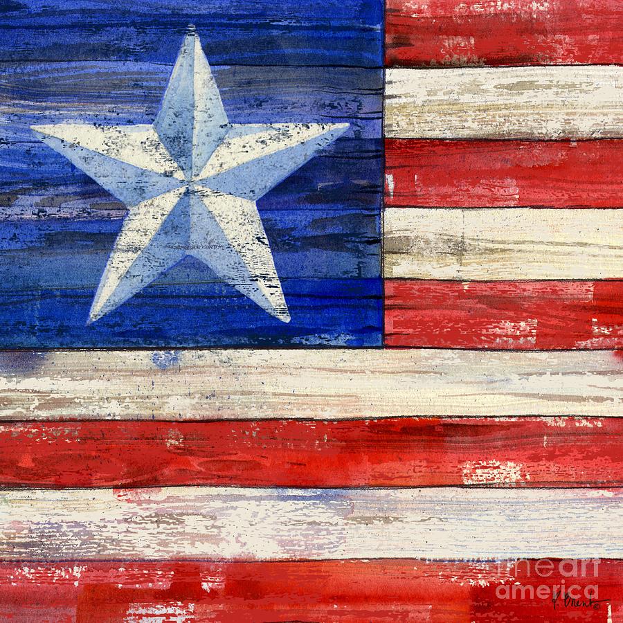 Flag Painting - All-American Flag III by Paul Brent