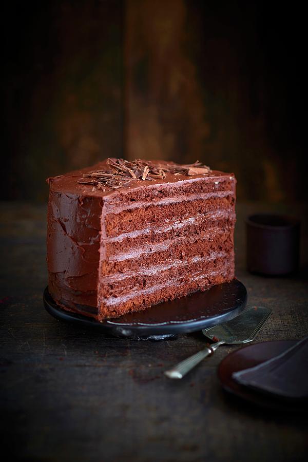All Chocolate Layer Cake Photograph by Radvaner