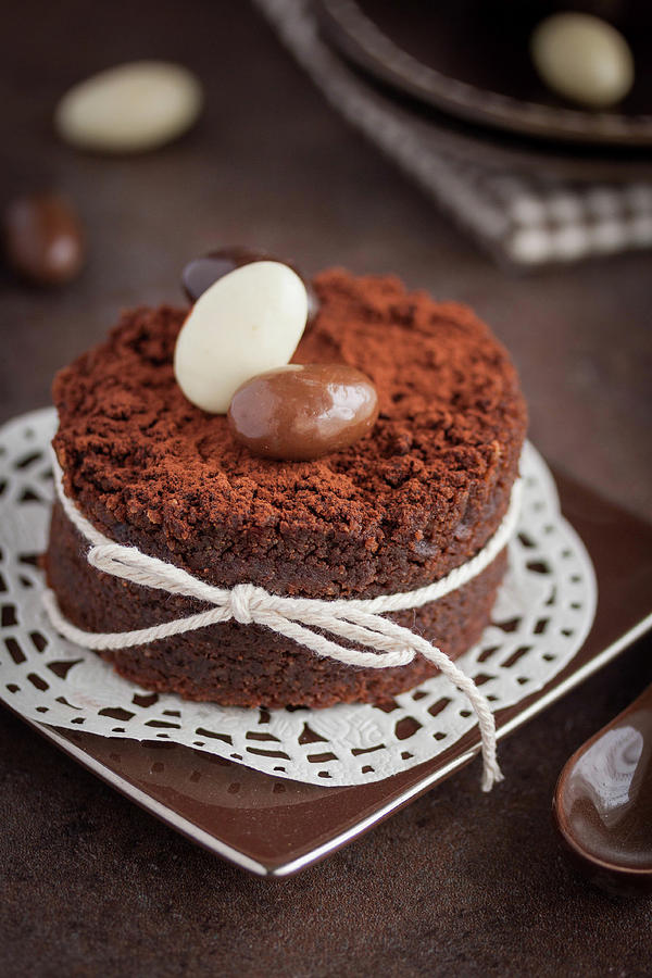 All Chocolate Small Easter Cake Photograph by Gousses De Vanille