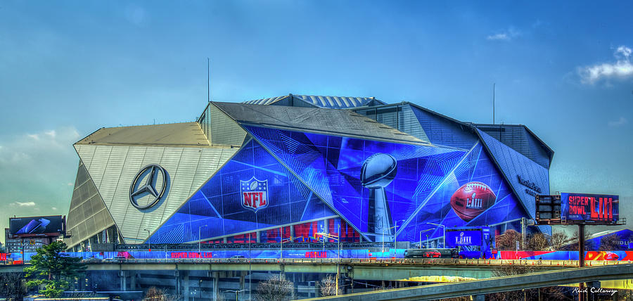 All Dressed Up Mercedes Benz Stadium Atlanta NFL Super Bowl 2019 Architectural Art Photograph by Reid Callaway
