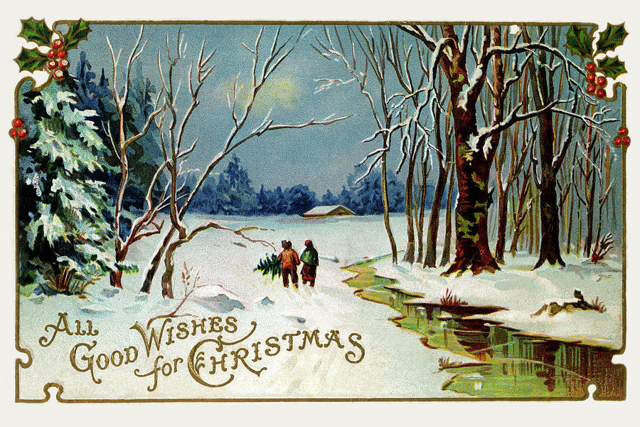 All Good Wishes for Christmas Painting by Unknown