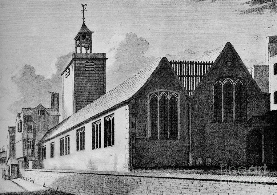 All Hallows Church, London Wall, City Drawing by Print Collector