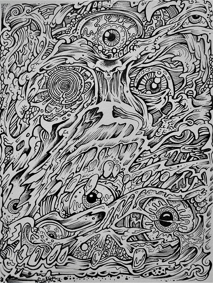 All in the mind Drawing by Sam Hane