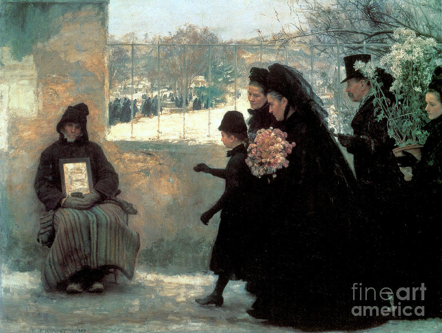 Nature Drawing - All Saints Day, 1888. Artist Emile by Heritage Images