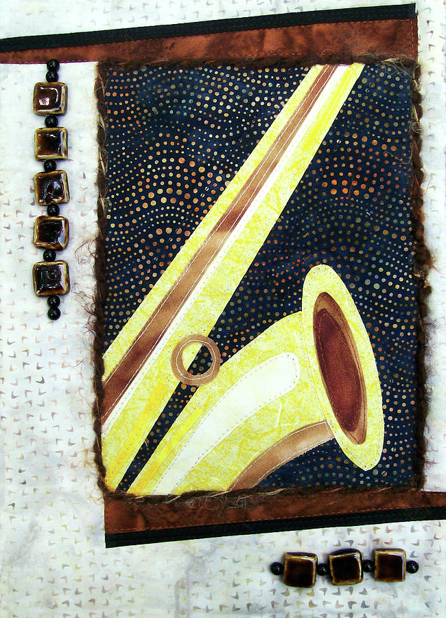 All That Jazz Saxophone Tapestry - Textile by Pam Geisel