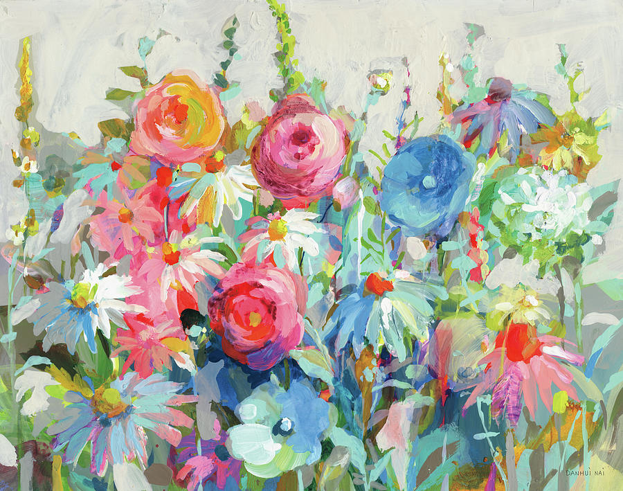 Daisy Painting - All The Bright Flowers by Danhui Nai