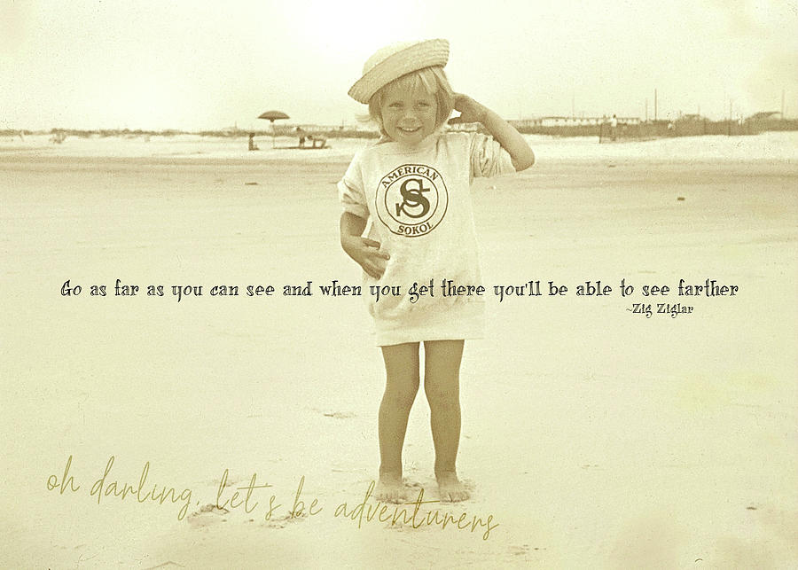 Vintage Photograph - ALL THE WAY quote by JAMART Photography