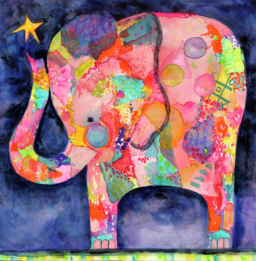 All Within Reach Elephant Painting by Wyanne - Fine Art America