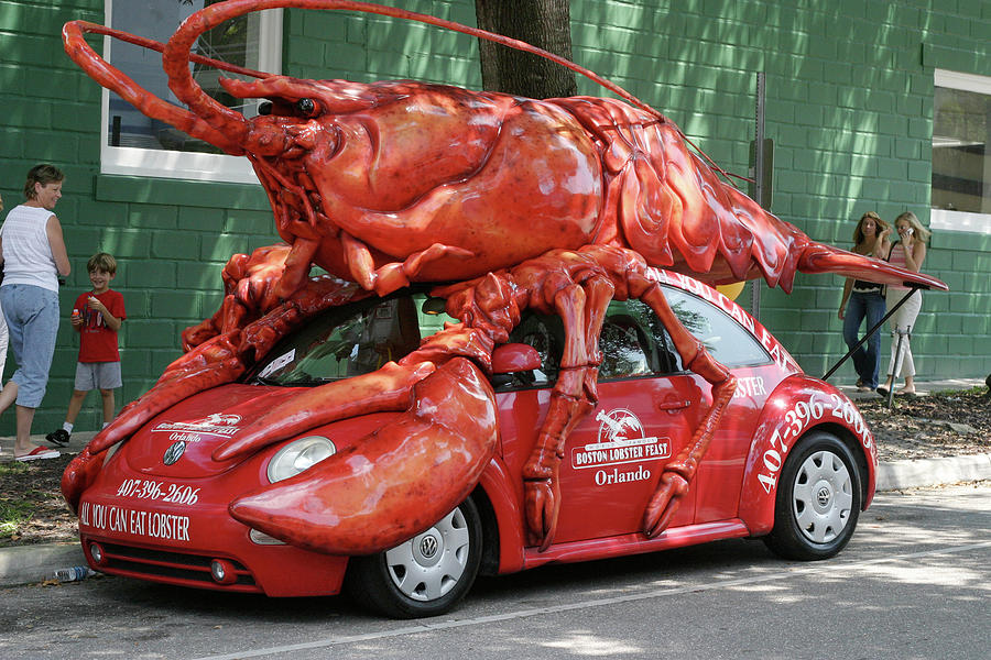 Car Photograph - A Lobster ate my Car by Carl Purcell