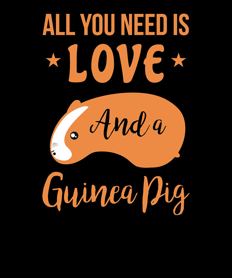 All You Need Is Love And A Guinea Pig Digital Art by Lin Watchorn