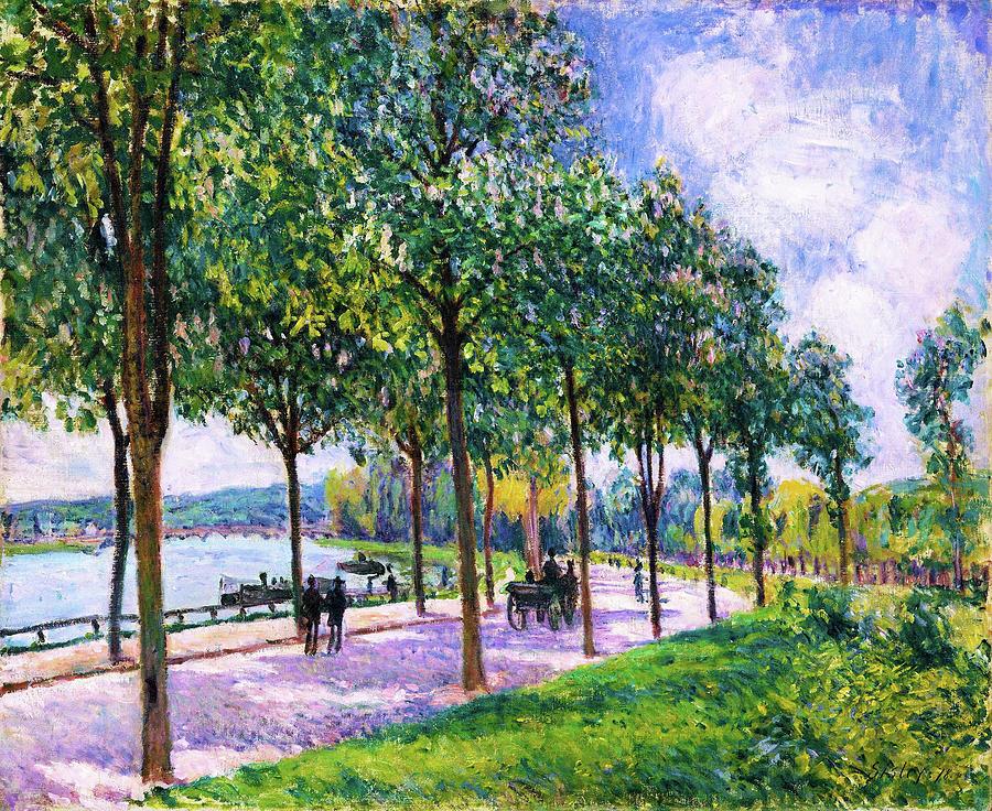 Alfred Sisley Painting - Allee of Chestnut Trees - Digital Remastered Edition by Alfred Sisley