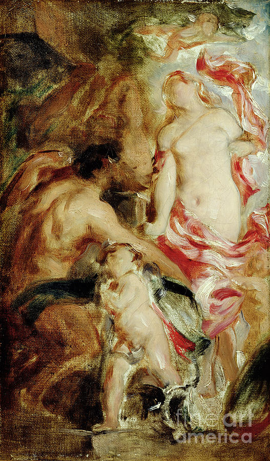 Allegorical Study, A Sketch By William Etty Painting by William Etty