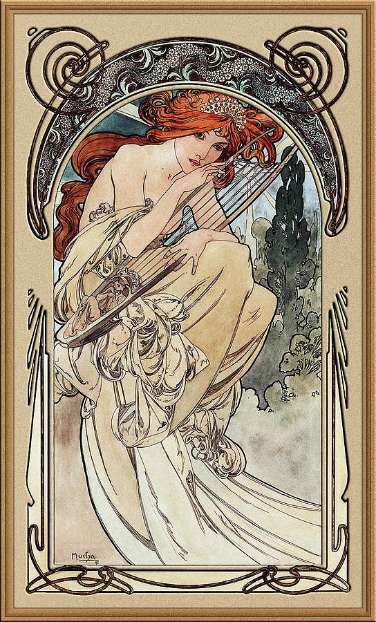 Allegorie de la Musique by Alphonse Mucha Painting by Rolando Burbon
