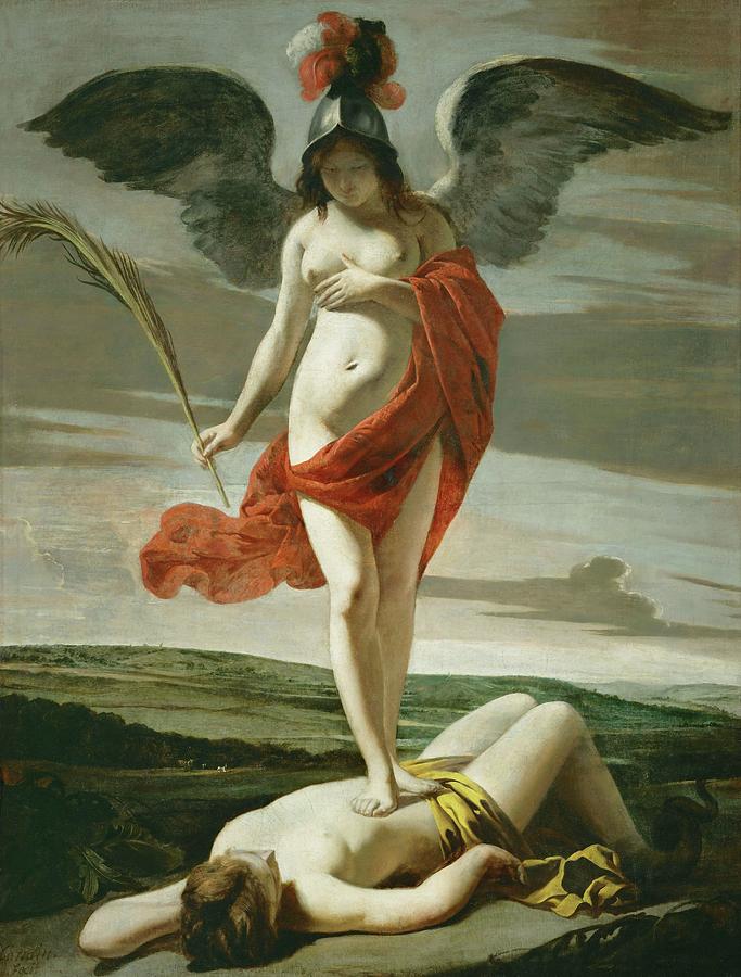 Allegorie de la Victoire - Allegory of Victory. Canvas, 151 x 115 cm R.F. 1971-9. Painting by Mathieu Le Nain Mathieu Le Nain