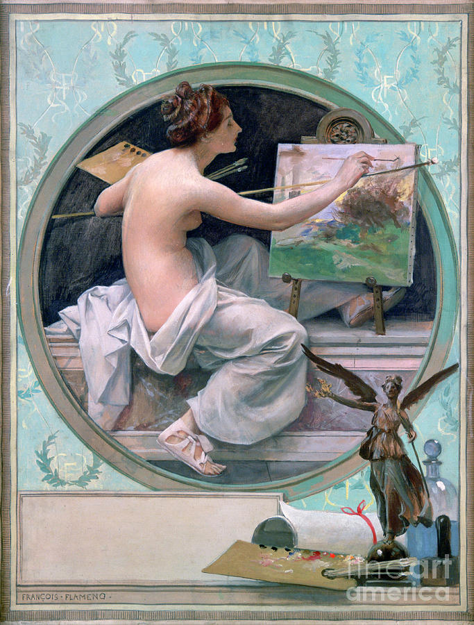 Allegory, 1856-1923. Artist Francois Drawing by Print Collector