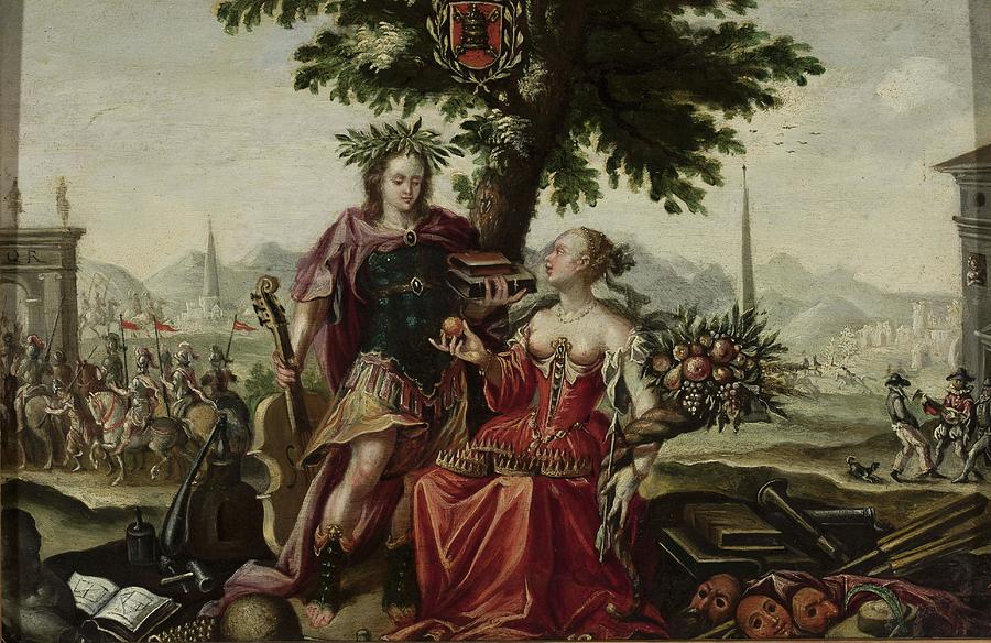 Allegory Of Italy With Venus And Apollo Painting By Flemish Painter