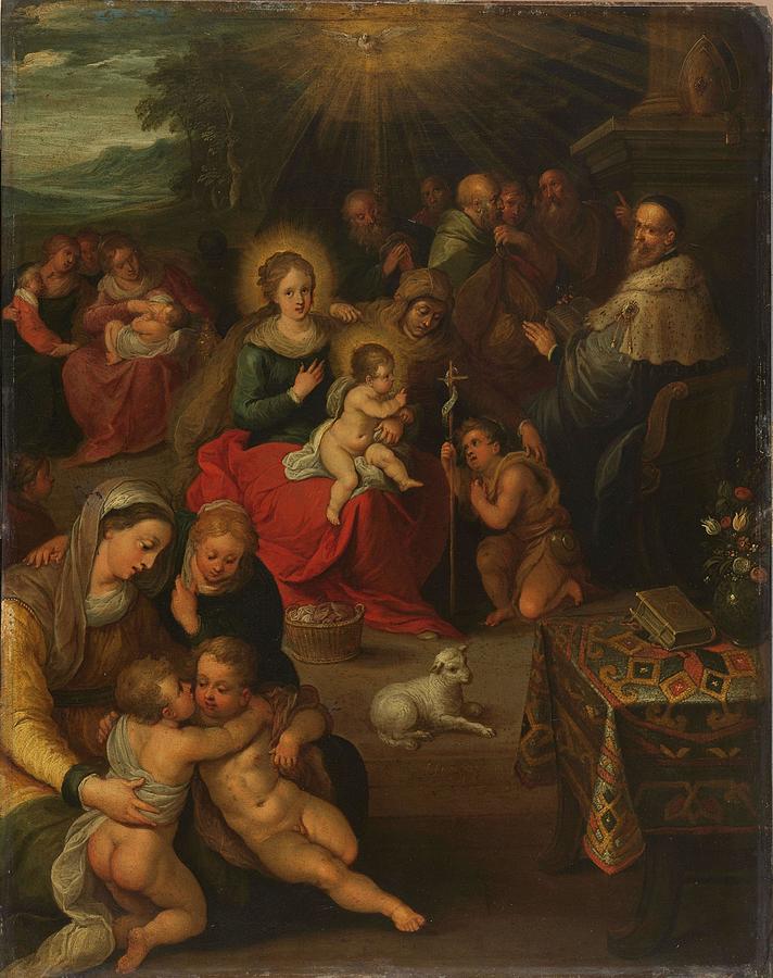 Allegory of the Christ Child as the Lamb of God. Painting by Frans Francken -II-