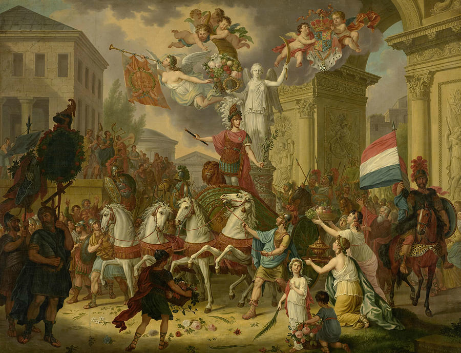 Allegory of the Triumphal Procession of the Prince of Orange Painting by Cornelis van Cuylenburgh