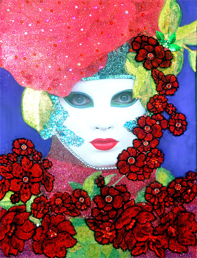 Lace Mixed Media - Allegro - The Carnival of Venice by Elizabeth Adkins Lace Mixed Media - Allegro - The Carnival of Venice by Elizabeth Adkins