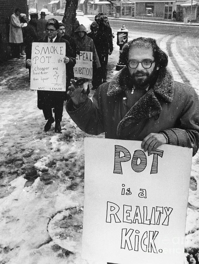 Allen Ginsberg Amongst Protesters Photograph by Bettmann