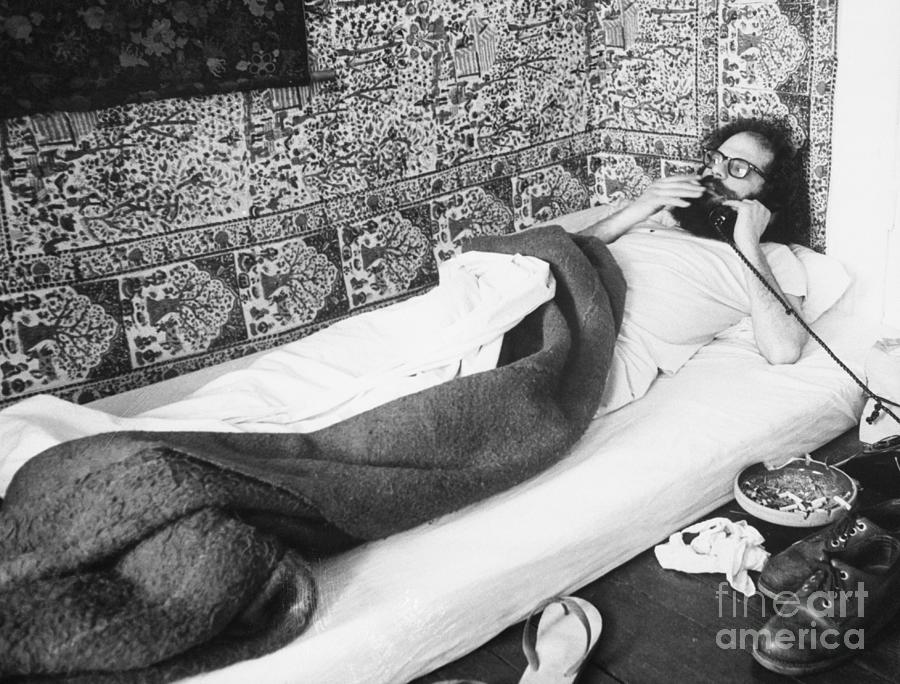 Allen Ginsberg Talking On The Telephone Photograph by Bettmann