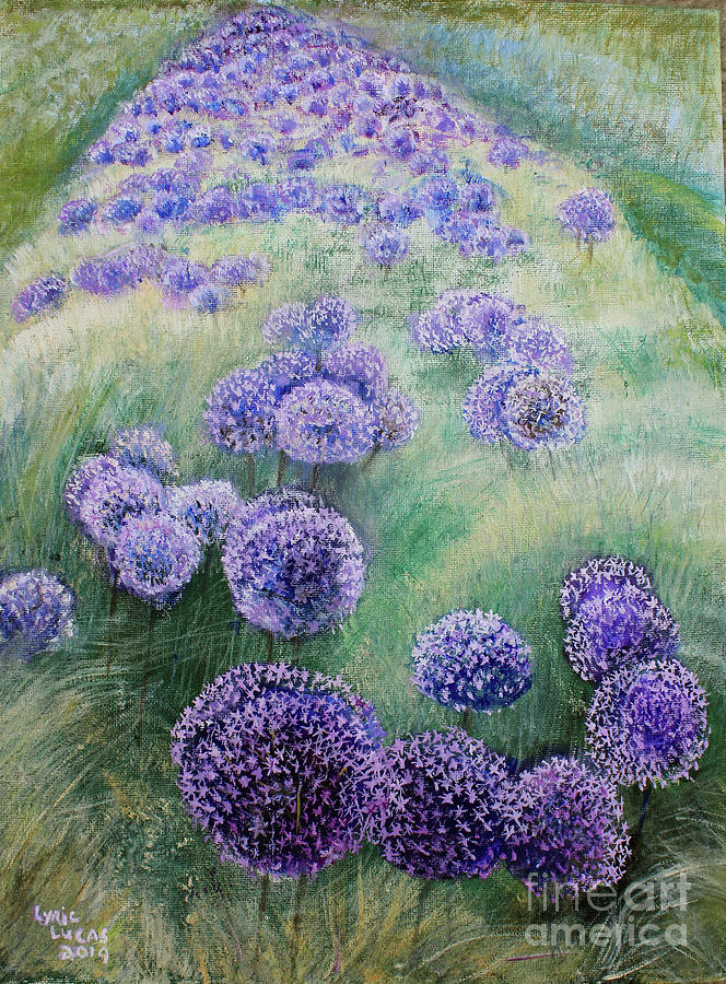 Alley of Allium               Painting by Lyric Lucas