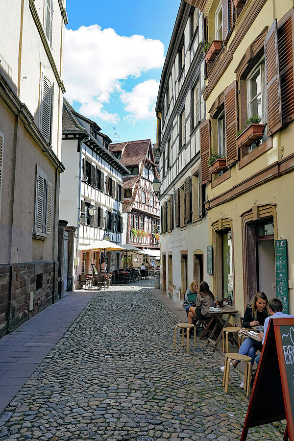 Alley Scene In La Petite France Area Of Strasbourg France Photograph by ...