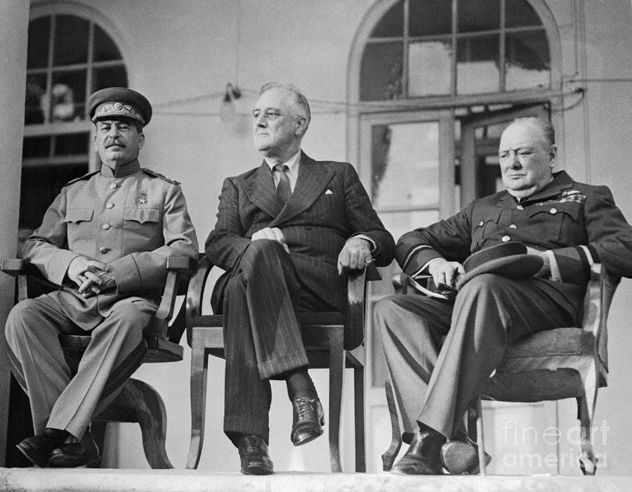 Allied Leaders In Teheran Photograph by Bettmann
