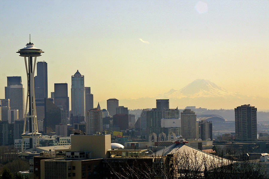 Alluring Seattle Skyline With Mt Photograph by Tness74