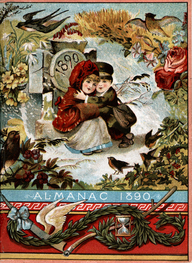 Almanac 1890 Vintage Advertising Winter Scene by Vintage Advertising Designs Almanac 1890 Vintage Advertising Winter Scene by Vintage Advertising Designs