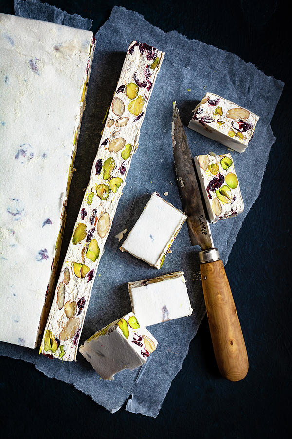 Almond And Cranberry Nougat Photograph by The Food Union