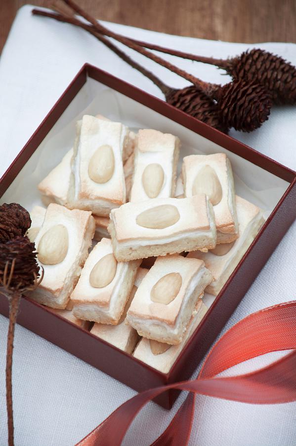 Almond Biscuits With Meringue Photograph by Food Experts Group